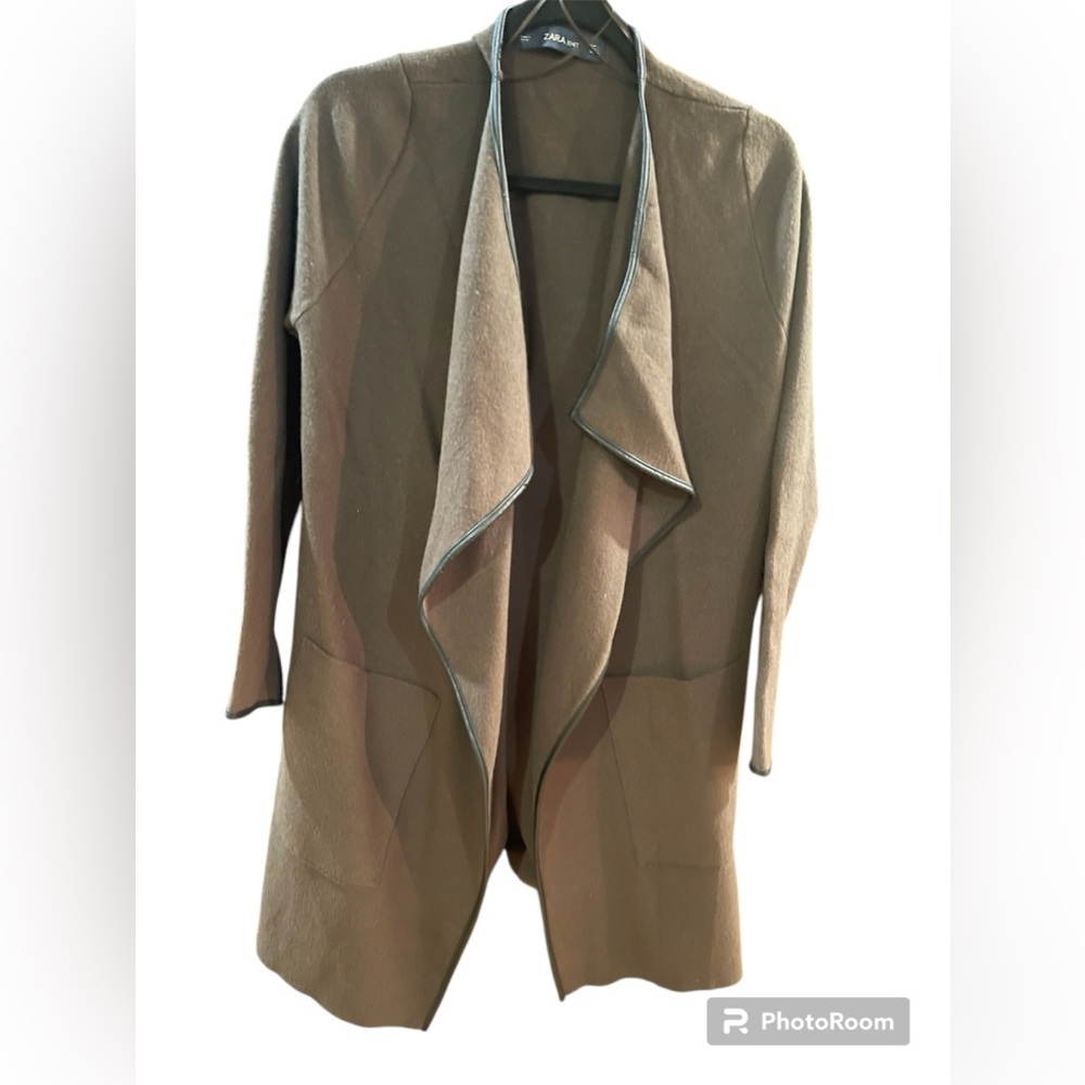 Zara Knit Waterfall OpenFront Cardigan | Large